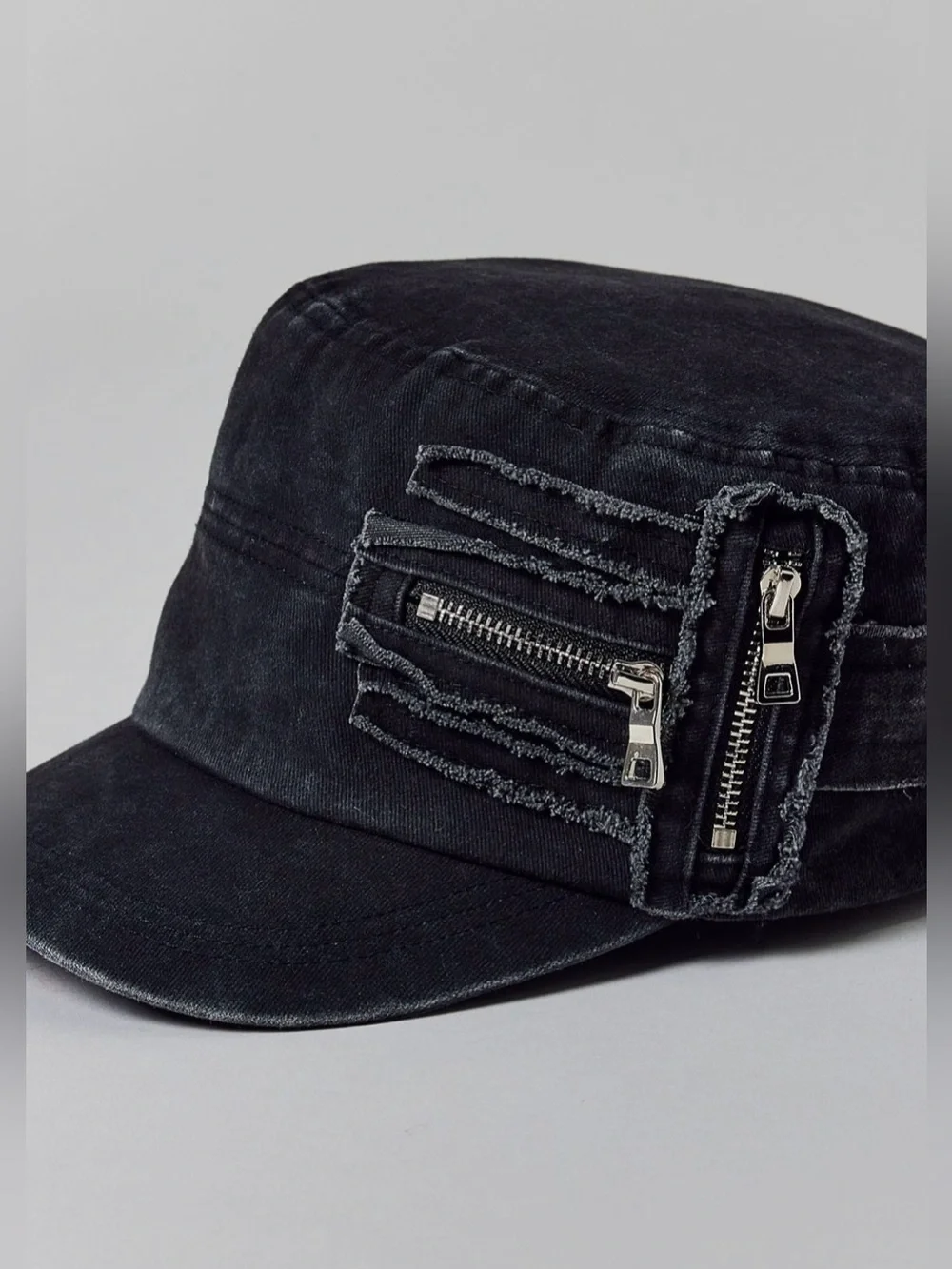 UO Distressed Painter Edgy Black Cotton Cap